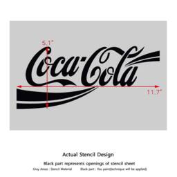Stencils Template Cocacola - Medium Size Reusable Airbrush Wall Stencils For Diy Decor Walls Furniture Painting Kids Rooms Cars - thumbnail 3