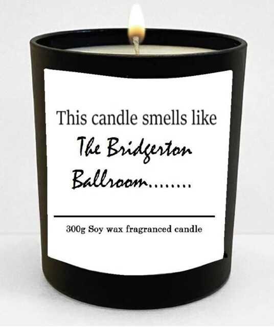 Bridgerton Joke Soy Wax Candle - Black Jar Gift - 300G - image 1