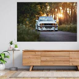 Bmw E30 Classic M3 Sports Car Racing 3D View Wall Sticker Poster Decal A226 - thumbnail 1