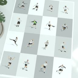 Fulham Legends Illustrated Print - Craven Cottage Heroes Poster Cottagers Football Art - thumbnail 3
