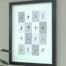 Fulham Legends Illustrated Print - Craven Cottage Heroes Poster Cottagers Football Art - thumbnail 1