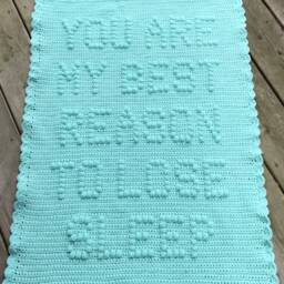 You Are My Best Reason To Lose Sleep Crochet Baby Blanket Pattern - thumbnail 3