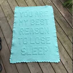 You Are My Best Reason To Lose Sleep Crochet Baby Blanket Pattern - thumbnail 2