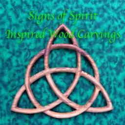 Triquetra Wood Carved Celtic Knot-Celtic Triple Goddess-Wiccan Protection-Christian Holy Trinity Symbol - Altar Carving Or Wall Art - thumbnail 3