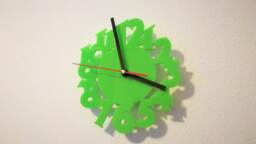 Acrylic Wall Clock, Acid Numbers, Laser Cut, Acrylic Plastic - thumbnail 1