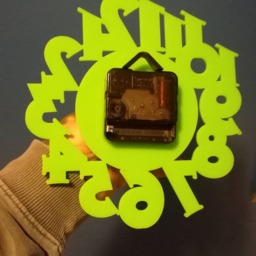 Acrylic Wall Clock, Acid Numbers, Laser Cut, Acrylic Plastic - thumbnail 4