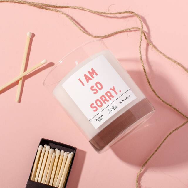 I Am Sorry Gift. Sorry Candle So Sorry. Apologies Apologise - image 1