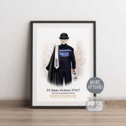 Custom Personalised Police Print, British Graduation, Congratulations On Your School Gift, Officer Gift - thumbnail 2