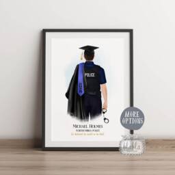 Custom Personalised Police Print, British Graduation, Congratulations On Your School Gift, Officer Gift - thumbnail 3