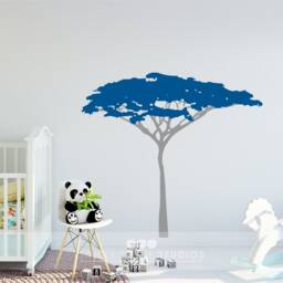 Nursery Jungle Safari Acacia Tree Wall Decal - Mural Theme Custom Home Decor - thumbnail 4