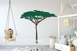 Nursery Jungle Safari Acacia Tree Wall Decal - Mural Theme Custom Home Decor