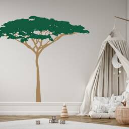 Nursery Jungle Safari Acacia Tree Wall Decal - Mural Theme Custom Home Decor - thumbnail 3