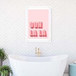 Ooh La Print, French Slogan Poster, Typography Prints Bathroom, Inspirational Wall Art, Bathroom Decor Slogans - thumbnail 2