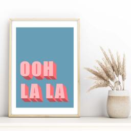 Ooh La Print, French Slogan Poster, Typography Prints Bathroom, Inspirational Wall Art, Bathroom Decor Slogans - thumbnail 3