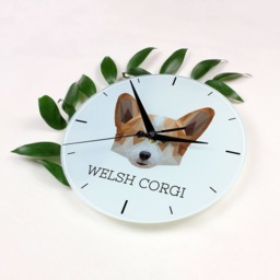 A Clock With A Pembroke Welsh Corgi Dog. New Collection The Geometric Dog - thumbnail 2