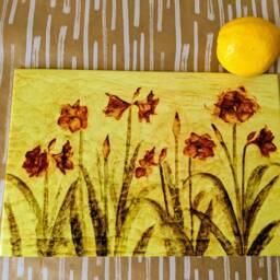 "Poppy Flowers Ceramic Wall Art Tile, 8"" By 12" - thumbnail 3
