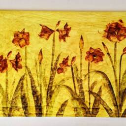 "Poppy Flowers Ceramic Wall Art Tile, 8"" By 12" - thumbnail 4