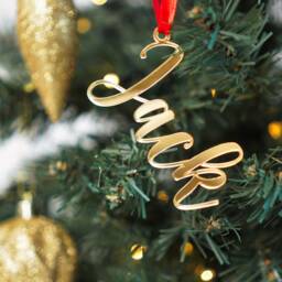 Name Christmas Bauble Personalised Baubles Ornament Custom Tree Decoration Secret Santa Gift Stocking Tag