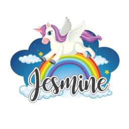 Personalised Rainbow Unicorn Wall Sticker Name Vinyl Decal Girls Kids Nursery Bedroom - thumbnail 4