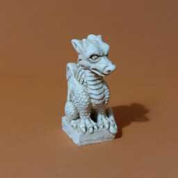 Pasko - Small Medieval Dragon Figurine Made Of Hard Plaster - thumbnail 3