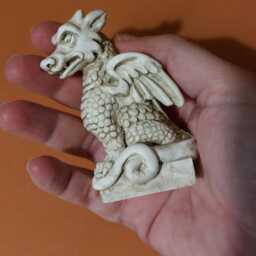 Pasko - Small Medieval Dragon Figurine Made Of Hard Plaster - thumbnail 4