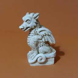 Pasko - Small Medieval Dragon Figurine Made Of Hard Plaster - thumbnail 2