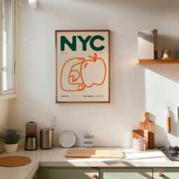 New York Print, Nyc Travel Poster, Living Room Wall Art Prints, Hand Drawn Doodle Decor, The Big Apple Aesthetic Print - thumbnail 3