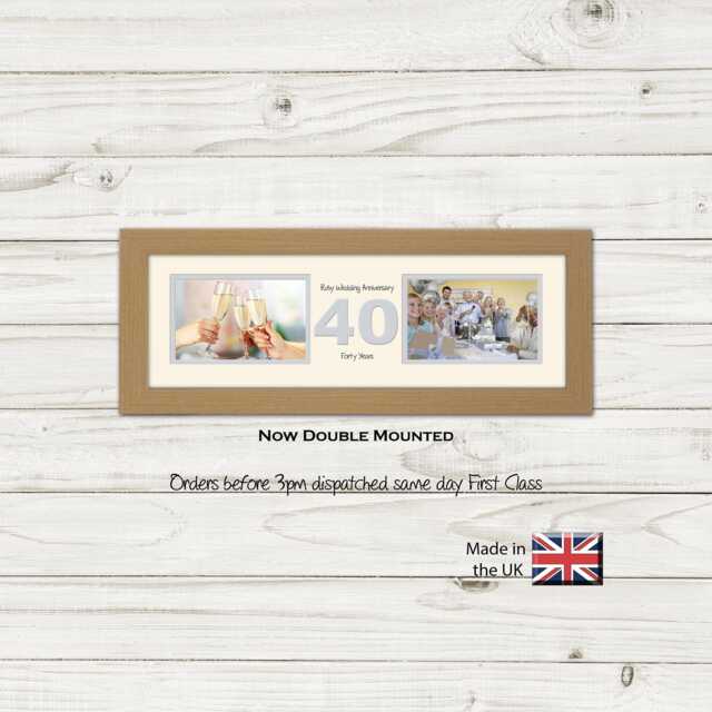 "40Th Photo Frame Anniversary Ruby Wedding Special Gift Two Box 6""x4" - image 1