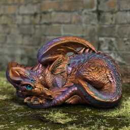 Handmade Concrete Dragon Statue Unique Garden Figurine Stone Wild Animal Sculpture Cement Decor Outdoor Patio Ornament