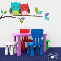 Nursery Love Owls Vinyl Wall Decals - Sticker Art Custom Home Decor