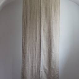 Rustic Linen Noren Curtain, Japanese Doorway Divider, 30x79 - thumbnail 2