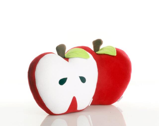 Red Apple Fleece Pillow Set Handmade Plush Toy - image 1