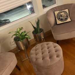 Handmade Plush Velvet Chesterfield Ottoman - Round Footstool Coffee Table - thumbnail 2