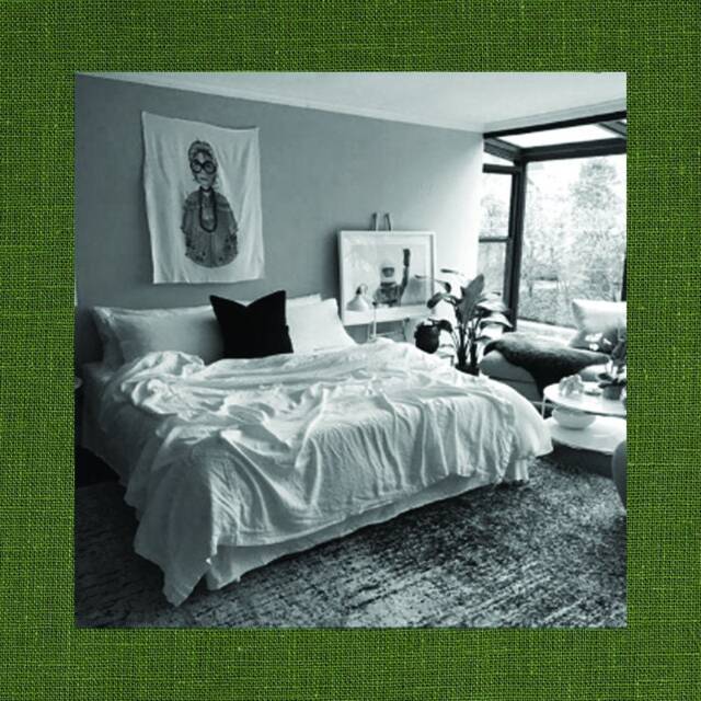 Caddy Green Linen Coverlet Bedspread - Solid Tailored Made To Order in The Usa Soft Bedding - image 1