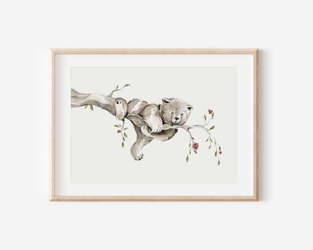 Woodland Nursery Prints, Decor, Wall Art, Set Of 3 Animals - image 1