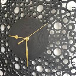 Black Wall Clock - Paper First Anniversary Gift Modern Decoration Designer Clocks Minimalist Clock, Decor - thumbnail 4