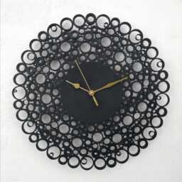 Black Wall Clock - Paper First Anniversary Gift Modern Decoration Designer Clocks Minimalist Clock, Decor - thumbnail 1