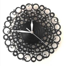 Black Wall Clock - Paper First Anniversary Gift Modern Decoration Designer Clocks Minimalist Clock, Decor - thumbnail 3