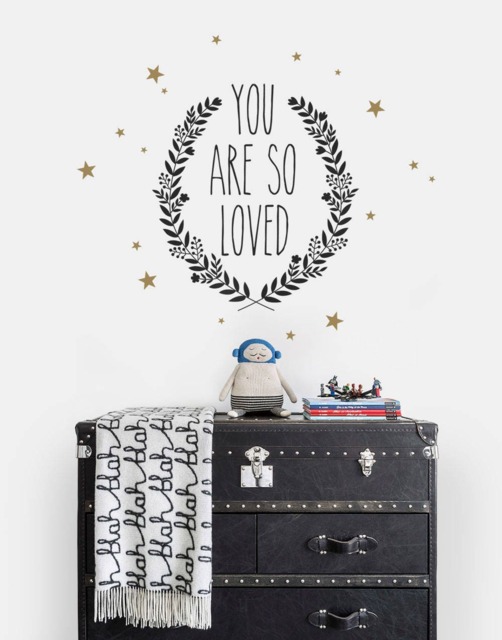 You Are So Loved Quote Lettering Wall Decal - image 1
