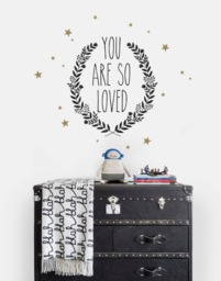 You Are So Loved Quote Lettering Wall Decal - thumbnail 1