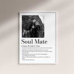 Personalised Couple Picture Collage Memorable Gift For Partner, Christmas Her Him, Soulmate Definition, Wedding Him - thumbnail 2