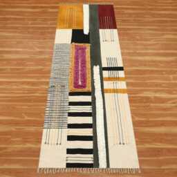 Yellow Cotton Rug Hand Block Print Hallway Runner Tufted Green Living Room Stair 2.6x8 4x10 3x20 Ft - thumbnail 3