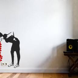Wall Decal Banksy Love Sick Girl, Street Art Decal, Urban Graffiti Sticker, Stencil Interior Decor - thumbnail 3