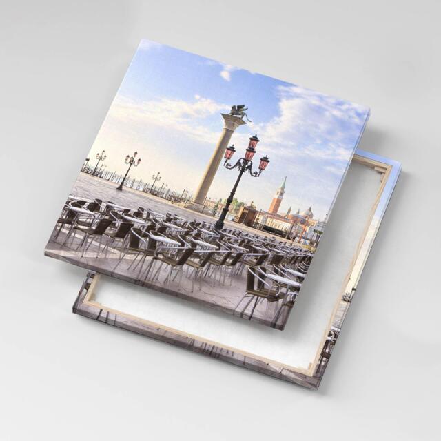 Traditional Market Square in Venice Canvas, Picture Wall Hanging, Folete Art, Architecture Canvas Painting - image 1