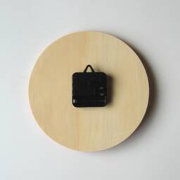 Orange Wave Plywood Wall Clock Mid Century Modern Silent Clock - thumbnail 2