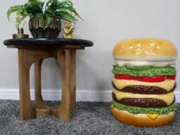 Giant Fast-Food Ornaments Burger, French Fries, Popcorn & Doughnut