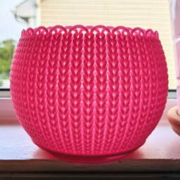 Knit Planter 4 Inch Small Plant Container - thumbnail 4