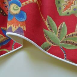 P. Kaufmann Bazaar Flame Monkey & Animal Window Valance Corded Lined Rod Pocket Scalloped Cotton Made To Order - thumbnail 2