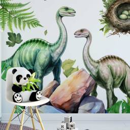 Dinosaur Wall Decal For Boys Room - Kids Removable Stickers Bring Prehistoric Excitement To Your Nursery - thumbnail 2