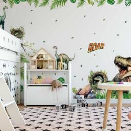 Dinosaur Wall Decal For Boys Room - Kids Removable Stickers Bring Prehistoric Excitement To Your Nursery - thumbnail 3